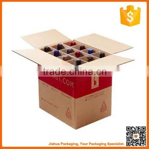 OEM Custom Corrugated Paper Wine Box With Dividers thumbnail-5
