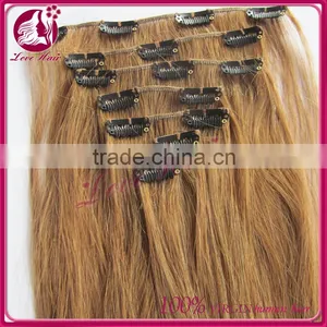High Quality Wholesale Price 100% Indian Hair Clips In Weft Hair Extensions thumbnail-6