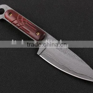 OEM Small Damascus Blanks Tactical Full Tang Knife thumbnail-2