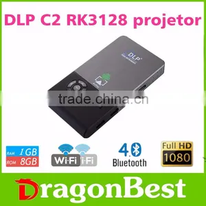Cheap Price 5G WIFI LED Lamp 15000 Hours 1G 8G Digital Projector DLP Portable Android 4.4 Smart C2 Projector thumbnail-1