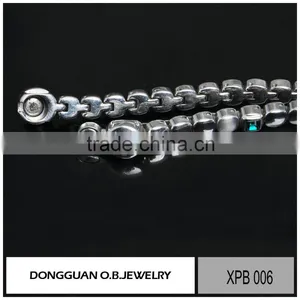 Wholesale Price Charm Stainless Steel Jewelry, Bracelet Jewelry With Green Crystal thumbnail-3