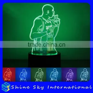 Customizable 7 Colors Light Flashing LED Night Light Creative Acrylic Decoration Night Light For Halloween Christmas thumbnail-2