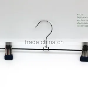 The HEAD Wire Bottom Hanger With Plastic Plated Tips , Skirt/pant Hanger ,metal Hanger thumbnail-2