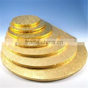 Bespoke Corrugated Gold Round Cake Board Paper Wholesale thumbnail-1