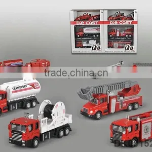 Pull Back Diecast Fire Trucks Realistic Modeling Structure Exquisite thumbnail-1