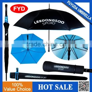 2015 Black Color Coating Blue Golf Umbrella,custom Umbrella thumbnail-1