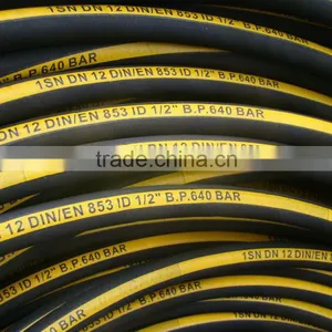 Steel Wire Braid Hydraulic Hoses 1 Layer 2 Layer 4 Layer thumbnail-1