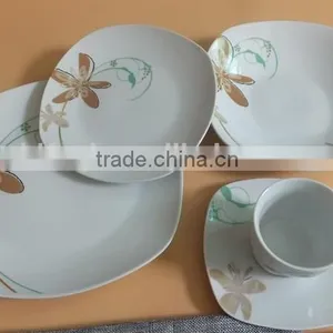 Elegance Porcelain Ceramic Square Dinner Sets Porcelain Tableware Dinnersets With Nice Flower Crockery Items Dinnerware Sets thumbnail-4