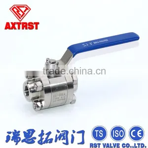 3 Piece Floating Threaded Forged Steel A105 F304/316 Ball Valve thumbnail-1