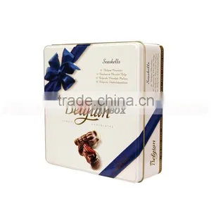 Chocolate Square Metal Tin Box Tin Contianer thumbnail-1