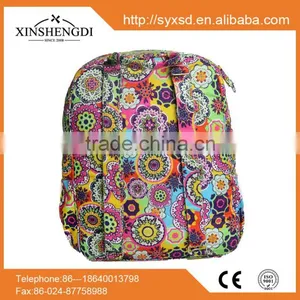 Top Quality Cotton Fancy Quilted Textile Printing Travel Arte Backpack thumbnail-1