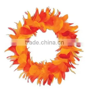 Feather Wreath (golden-yellow, Orange, Red) Party Accessory (1 Count) thumbnail-1