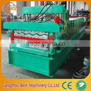 Galvanized Metal Roofing Sheet Roll Forming Building Machine thumbnail-1