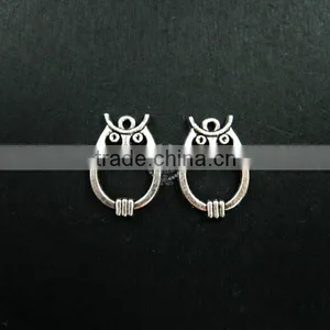 23*16MM Antiqued Silver Plated Hollow Owl Charm DIY Pendant Charm Supplies 1820276 thumbnail-1