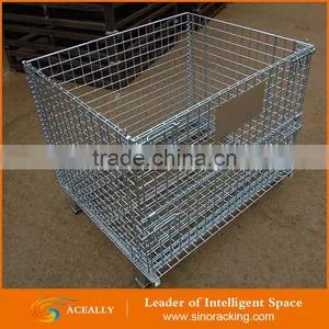 Aceally Foldable Galvanized Metal Cage Pallet thumbnail-6