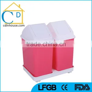 13 Gallon Public Large Big Size Plastic Dustbin Stand With Wheel thumbnail-1