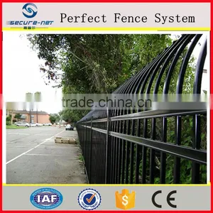 Camber Wrout Iron Picket Fence,tublar Residential Fencing, Welded Black Color Fence thumbnail-1