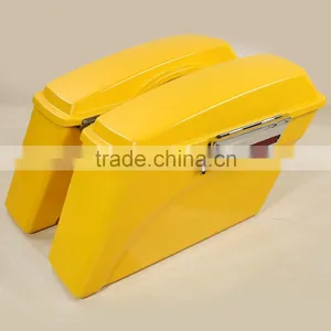 Vivid Yellow Saddlebags & Keys For Touring Road Glide King 1994-2013 12 thumbnail-3