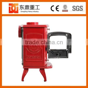 Red Colour Fireplace/Wood Fireplace With Beautiful Enamel for Selling HF332E thumbnail-5
