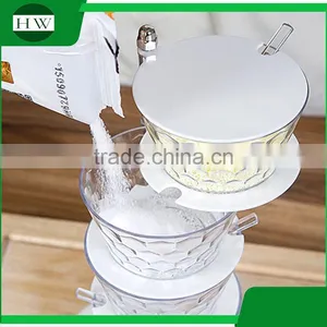 Kitchen Accessories Plastic Rotate Seasoning Pot Condiment Container Spice Pots Box Tin Bottle Jar thumbnail-5