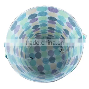 16.5*H25 Inch Polyester Laundry Basket, Bubble Pattern thumbnail-3