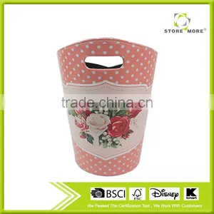 Living Room Bathroom Trash Can, Leather Trash Bin Without Lid thumbnail-1