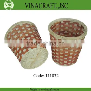 Hot Sales Bamboo Waste Basket in Corlor for Kitchen thumbnail-1