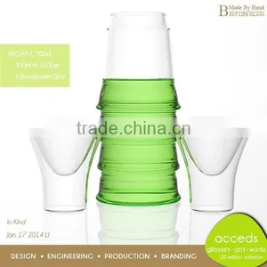 Heat Resistant Handcrafted Pyrex Water Glass Pitcher Wholesale thumbnail-4