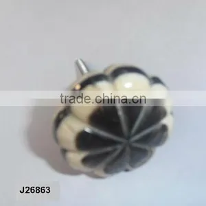 Bone and Horn Knob in Flower Shape Available in Other Colour and Patterns thumbnail-1