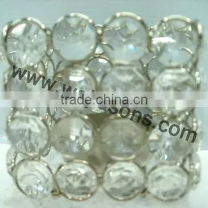 Round Crystal Tea Light Candle Holder thumbnail-2