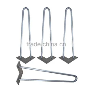 28 Inches Chrome Furniture Part Solid Wire Hairpin Metal Coffee Table Hairpin Legs thumbnail-4