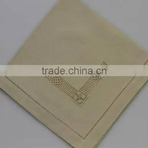 100% Cotton Plain Hemstitched Table Napkins, Set of 6 thumbnail-1