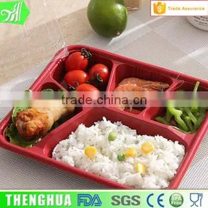 4-compartment Bento Lunch Box,Disposable Safe Plastic Food Container thumbnail-5