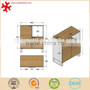 Divider Storage Cabinet With Swing Door thumbnail-3
