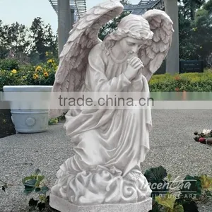 Garden Statues Wholesale Marble Stone Large Merciful Angel Statue Ornament thumbnail-1