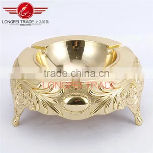High Quality Gold-coated Stainless Steel Ashtray, Smoking Tobacco Tray, Ashtray thumbnail-1