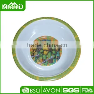 Top Grade Cartoon Turtle Printed 6" Kids Hot Sale Melamine Profiled Bowl thumbnail-1