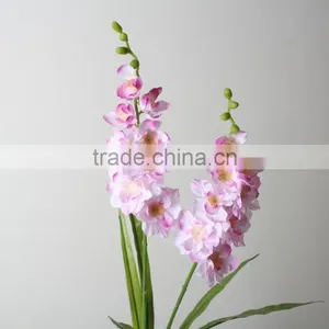 Two Branches Handmake Artificial Fabric Orcihd for Decoration thumbnail-3