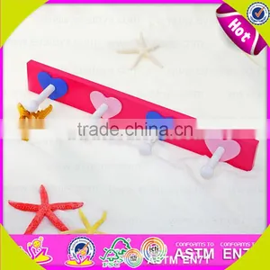 Wholesale Eco-friendly Wooden Kids Coat Hook Convenience Wooden Kids Coat Hook High Quality Wooden Kids Coat Hook W09B021 thumbnail-2
