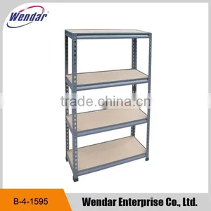 Boltless Garage Warehouse Rack /steel Shelf/rivet Shelf/4 -tier Adjustable Display Metal Storage Shelf thumbnail-1