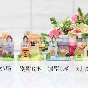 Mini CUTE Fashional Resin Decoration, ZAKKA Grocery Micro Landscape Villas Europe Type Resin Home Background Props thumbnail-4