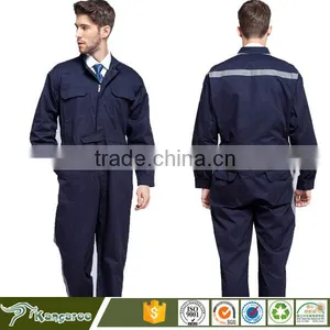 Solid Color Cotton Worker Overall Coverall thumbnail-5