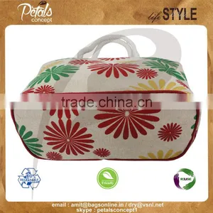 PP Laminated Juco Fabric Beach Bag With Twisted Rope Handle thumbnail-5