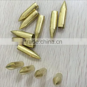 Crimp on /Glue on Golden /Copper Color Arrow Tips /Bullet Tips For Bamboo Shafts thumbnail-2