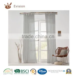 Solid Linen Optic Curtain Fabrics,tape Curtains,window Curtain With Loops thumbnail-2