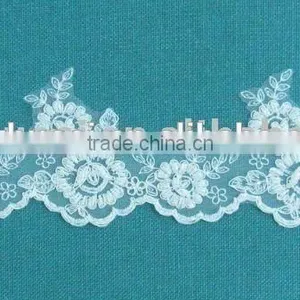 Durable Indian Lace Embroidery Fabric thumbnail-1
