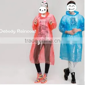 Fashional Red PE Emergency Raincoat Manufacturer thumbnail-1