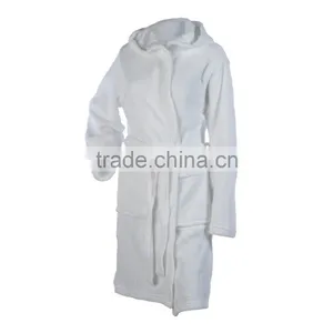 100% Cotton Terry Hooded Bathrobe for Women thumbnail-1