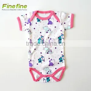 Latest Plain Organic Feather Baby Romper Blank Baby Clothes thumbnail-4