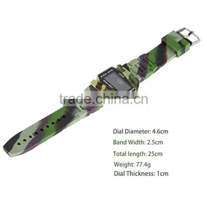 Fashion LED Waterproof Camo Silicone Airplane Design Sport Watch thumbnail-3